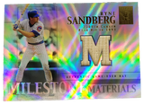 2002 Topps Milestone Materials Ryne Sandberg Authentic piece of Game-Used Bat