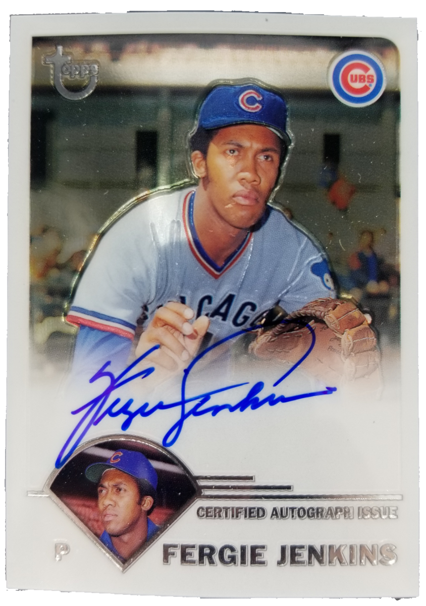 2003 Topps Fergie Jenkins Autographed Chicago Cubs Card – All In Autographs