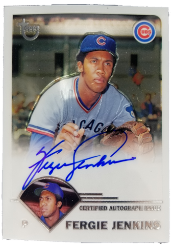 2003 Topps Fergie Jenkins Autographed Chicago Cubs Card