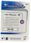 2003 Donruss Team Trademarks Andre Dawson Chicago Cubs Signed Card "The Hawk" /25