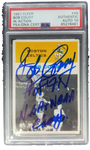 1961 Fleer Bob Cousy In Action Auto Card PSA/DNA Inscribed " HOF 71" "NBA+WGAA Champ"
