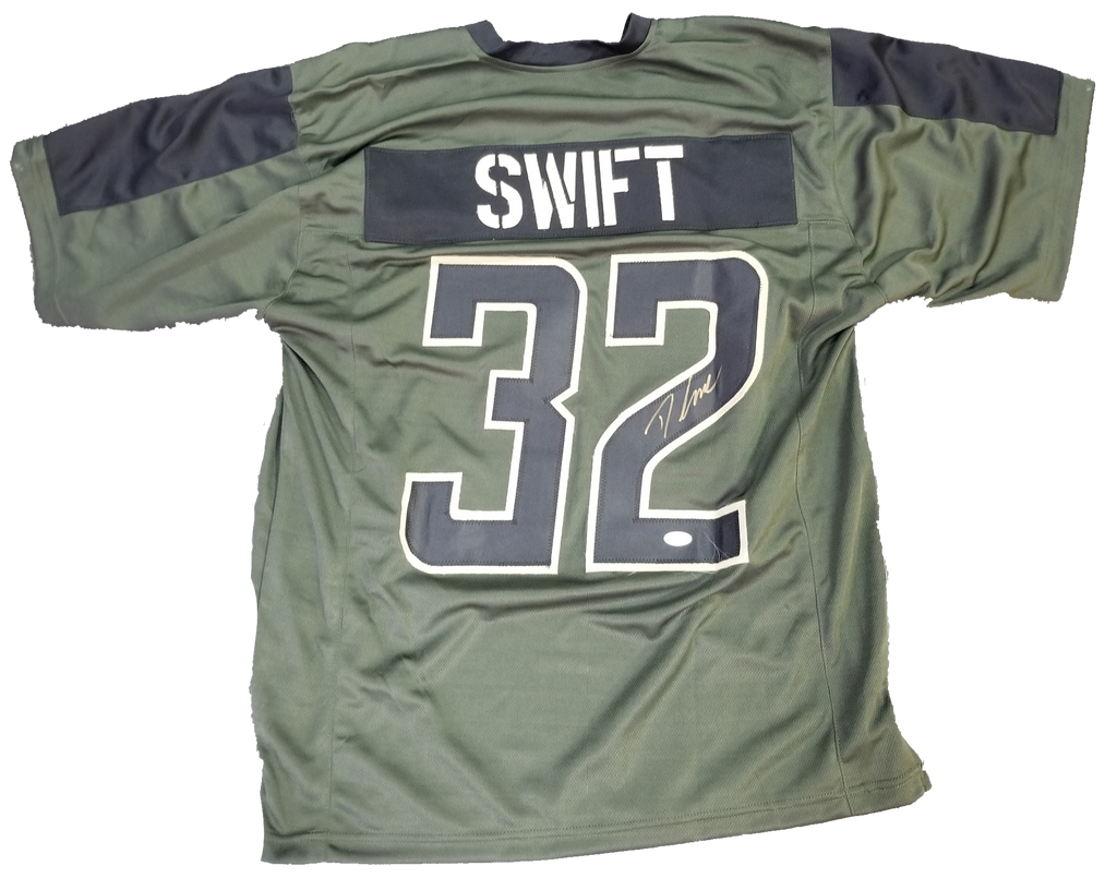 D'Andre Swift Signed Custom Detroit Lions Jersey JSA COA – All In Autographs