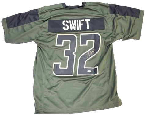 D'Andre Swift Signed Custom Detroit Lions Jersey JSA COA