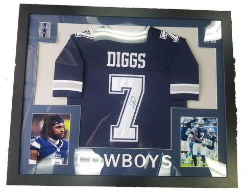 Trevon Diggs Signed, Framed Cowboys Jersey JSA COA
