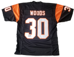 Ickey Woods Signed Black Bengals Jersey JSA COA