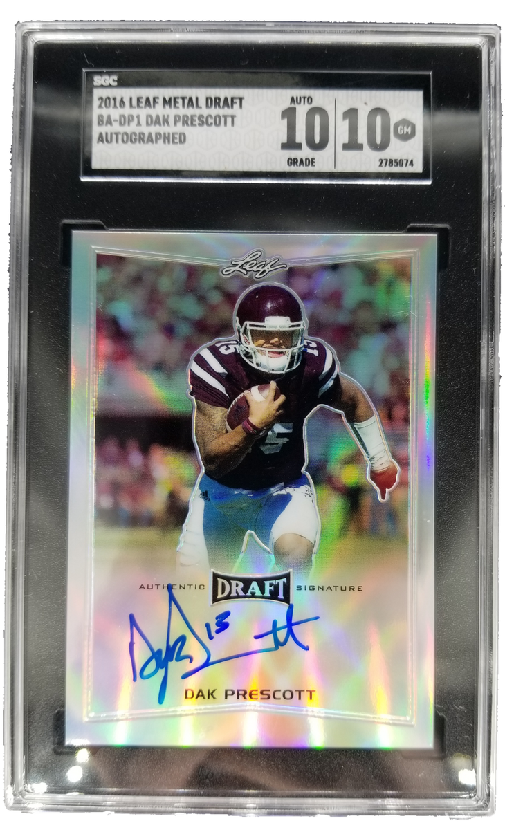 Dak Prescott 2016 Leaf Signed Card #BA-DPI SGC 10 – All In Autographs