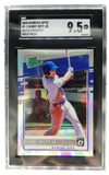 2020 Donruss Optic RP-2 Bobby Witt Jr Rated Prospect Holo Prizm SGC 9.5