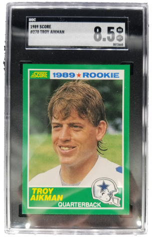 Troy Aikman 1989 Score #270 Rookie Card SGC 8.5