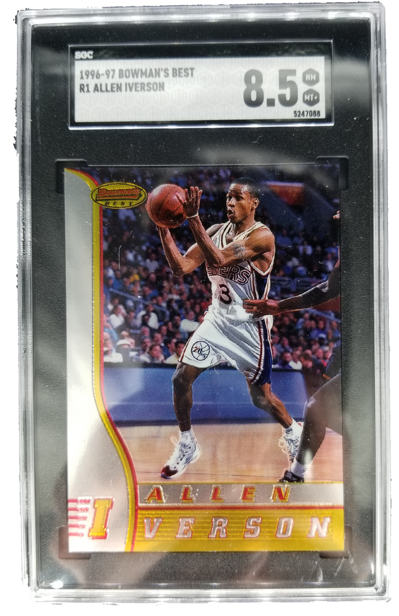 1996-97 Bowman's Best Allen Iverson SGC 8.5 – All In Autographs