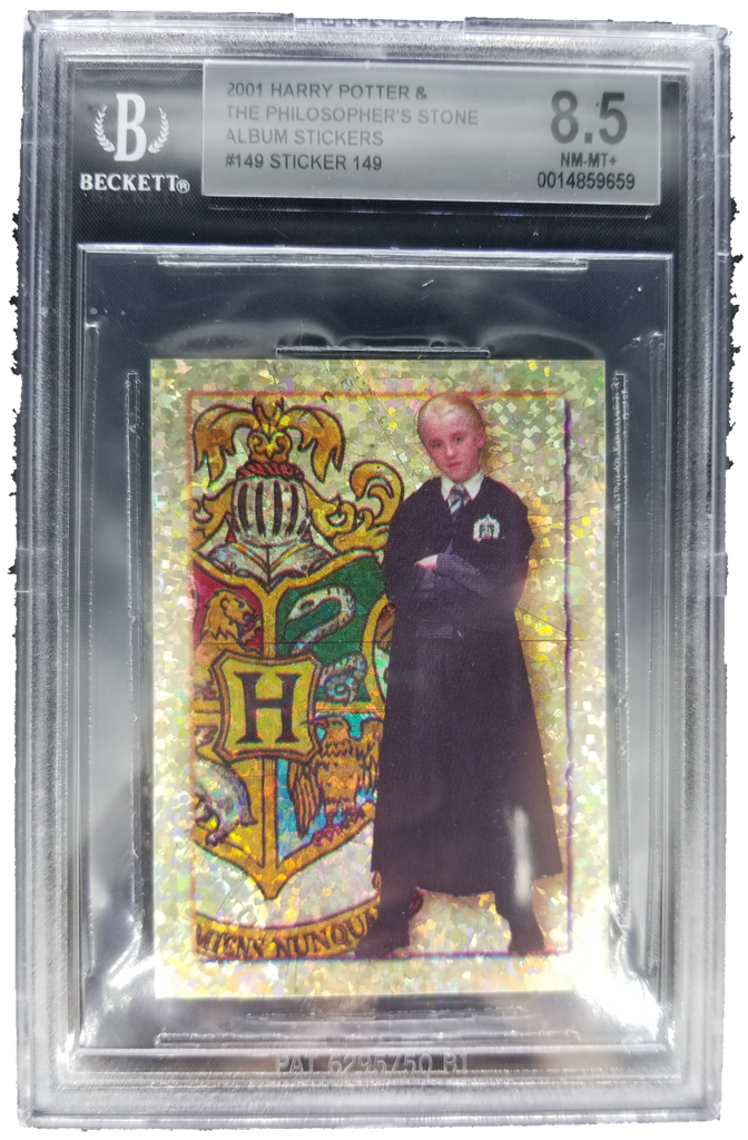 2001 Harry Potter Album Sticker #149 Draco Malfoy Beckett 8.5 All In Autographs 2001 Harry Potter Album Sticker #149 Draco Malfoy Beckett 8.5 All In Autographs