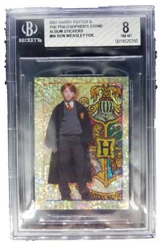 2001 Harry Potter Album Sticker #84 Ron Weasley Foil Beckett 8