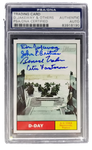 2009 American Heritage Trading Card D-Day #119 With Multiple Signatures PSA Authenticated