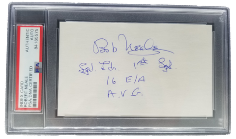 Robert Neale Signed Index Card PSA Authenticated