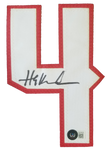 Hakeem Olajuwon Signed Houston Jersey (Navy Blue) Beckett Authenticated