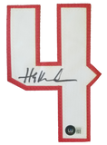 Hakeem Olajuwon Signed Houston Jersey (Navy Blue) Beckett Authenticated
