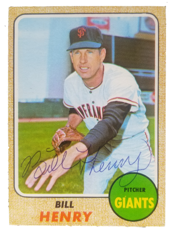 1968 Topps Bill Henry Autographed Card