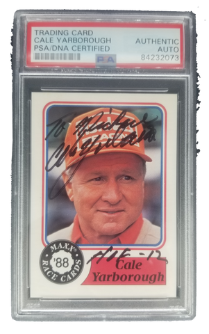 Cale Yarborough Maxx Rookie Signed Trading Card #90