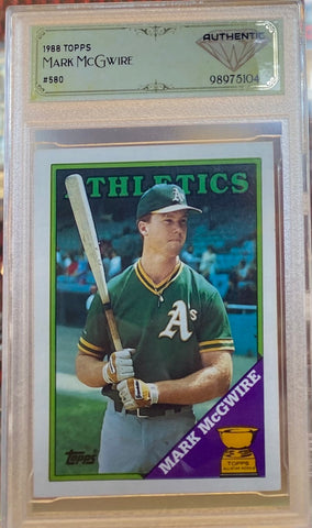 Mark McGwire Baseball Card 1988 TOPPS #580