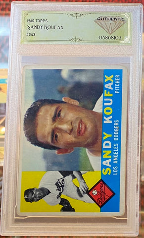 Sandy Koufax Baseball Card 1960 TOPPS #343