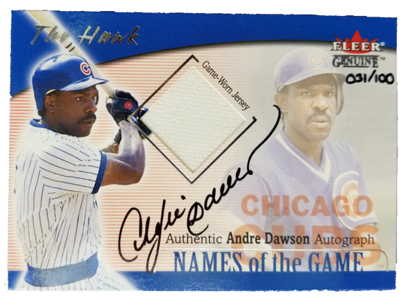 1990 Andre Dawson Cubs Game-Worn, Signed Jersey w/All-Star Patch