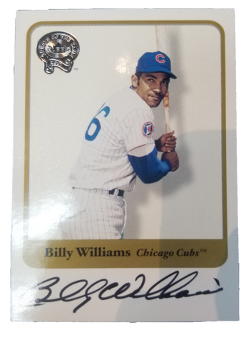 2001 Fleer Signed Billy Williams Chicago Cubs Card