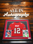 Tom Brady Tampa Bay Buccaneers Signed Framed Jersey - Red - Fanatics COA