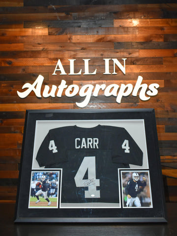 Derek Carr Raider Framed Jersey - All In Autographs