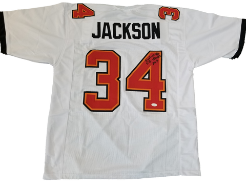 Dexter Jackson signed Buccaneers Jersey inscribed S.B. XXXVIII MVP JSA