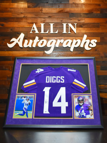 Stefon Diggs Minnesota Vikings Signed Framed  Jersey - Purple Beckett COA