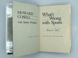 Howard Cosell Signed 1st Edition Hardbound Book "What's Wrong With Sports" - All In Autographs - Sports Journalism