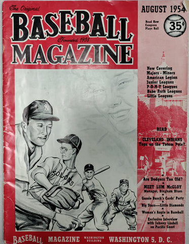 The Original Baseball Magazine August 1954 Issue