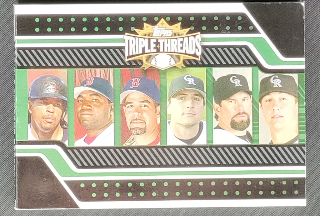2008 Topps Triple Threads Authentic Double Combo Card (Manny Ramirez, David  Ortiz, Mike Lowell, Matt Holliday, Todd Helton, Troy Tulowitzki) – All In  Autographs