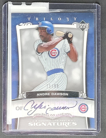 Andre Dawson 2005 Upper Deck Generations Past Signatures Card /99