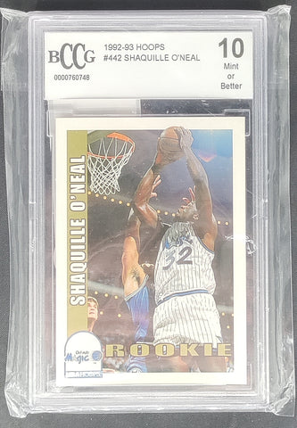 Shaquille O'Neal 1992-93 Hoops #442 BCCG 10