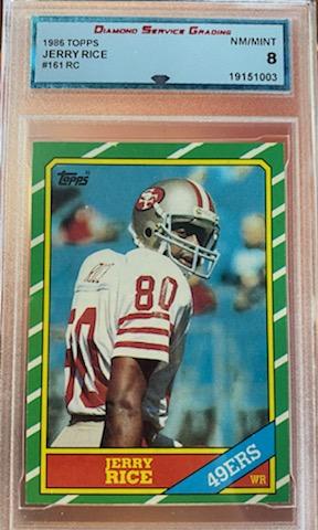 Jerry Rice San Francisco 49ers 1986 Topps #161 RC DGS 8