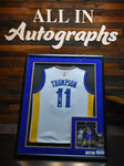 Klay Thompson Signed Framed Jersey with Photos and Game Ticket White - All In Autographs - NBA