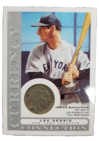 Lou Gehrig - 2003 Topps Currency Connection CC-LG - 1938 US Buffalo Nickel - Lou's Last Full MLB Season