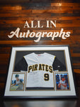 Bill Mazeroski Signed Jersey with Photos Framed 40x34 White - All In Autographs