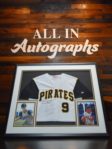 Bill Mazeroski Signed Jersey with Photos Framed 40x34 White - All In Autographs