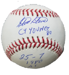 Steve Stone Signed Baseball Inscribed "C4 Young" 20"25-7" "1980 A.S." JSA COA