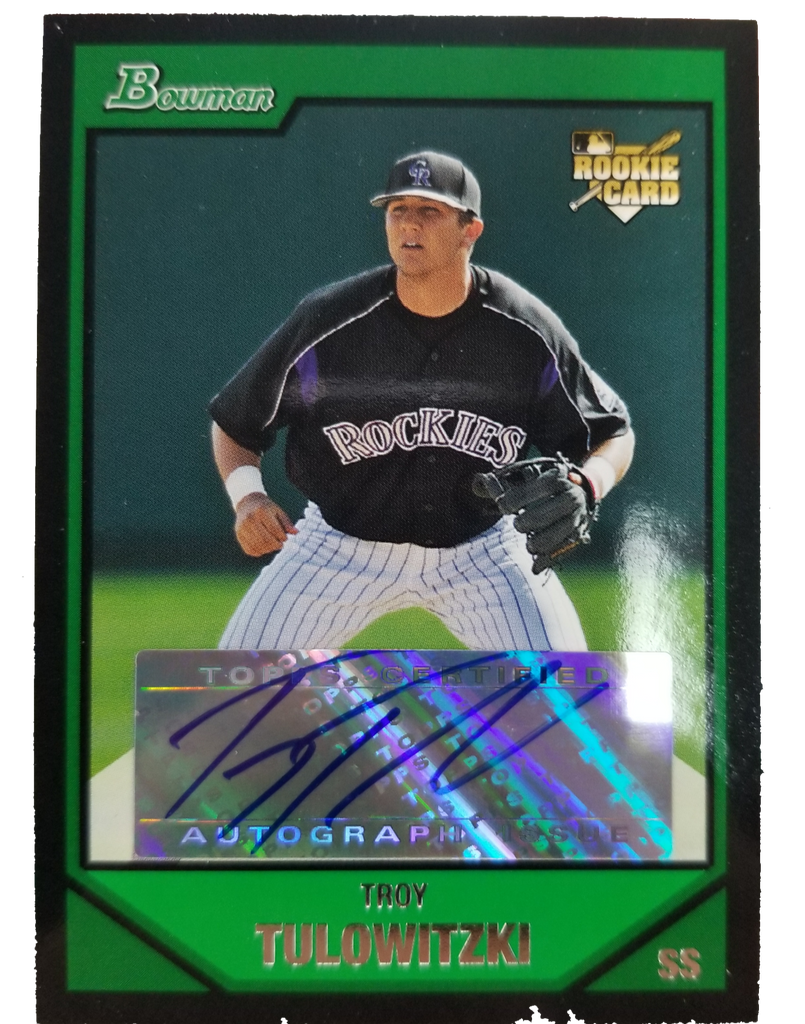 Troy Tulowitzki - 2007 Bowman #222 Signature Rookie Card – All In Autographs