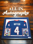 Deshawn Watson Signed Jersey with Photos Blue Framed - All In Autographs