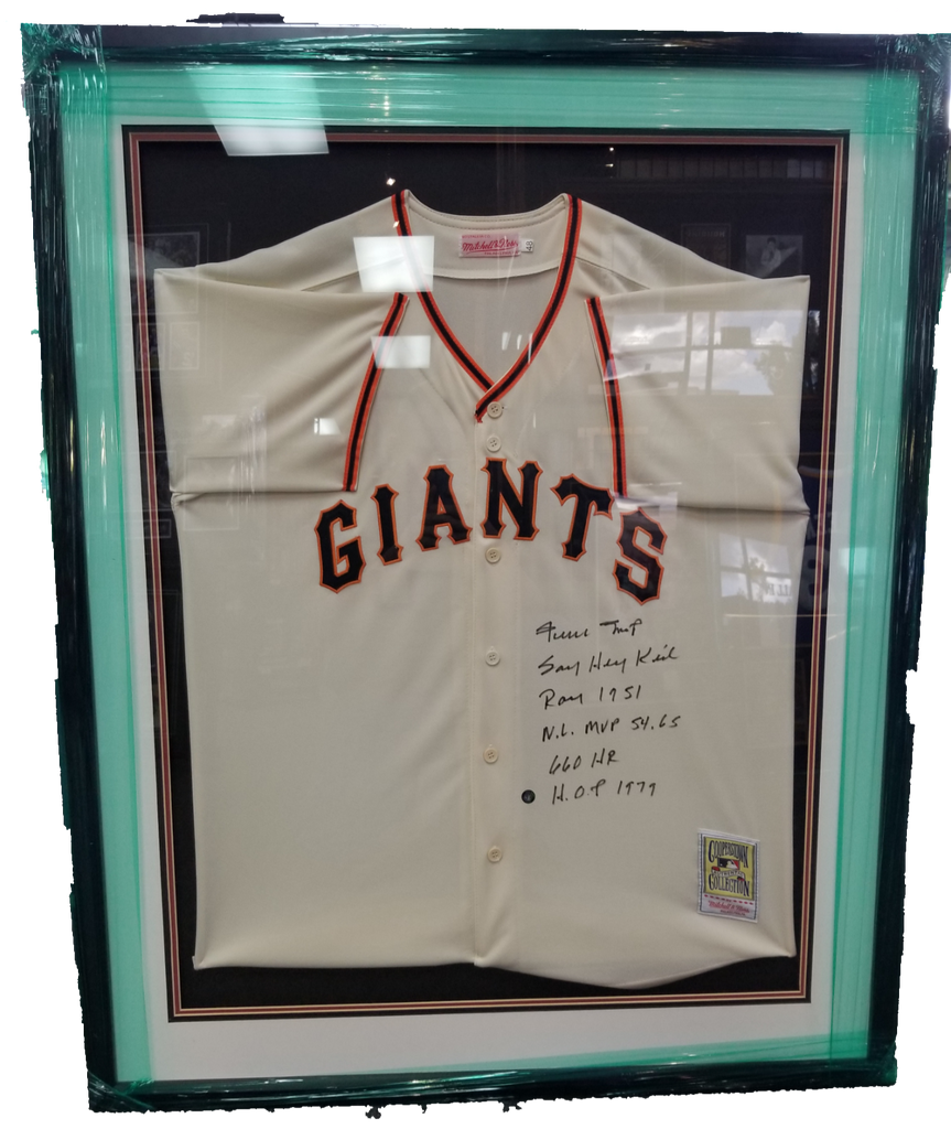 Willie mays autographed jersey hotsell