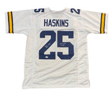 Hassan Haskins - Michigan - Autographed Jersey Inscribed "Beat OSU" and "5 TD" COA JSA