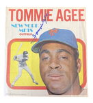 Tommie Agee signed newsprint photo