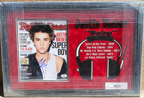 Justin Bieber Rolling Stone Magazine Signed Cover