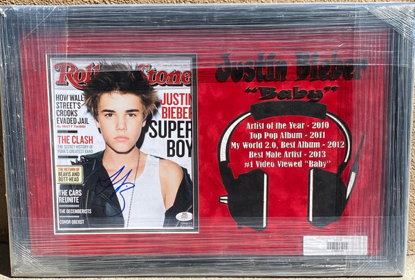 Justin Bieber high quality Autographed Vanity Fair Magazine Cover COA #JB74397