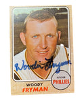 Woody Fryman 1968 Topps Baseball Autographed Card