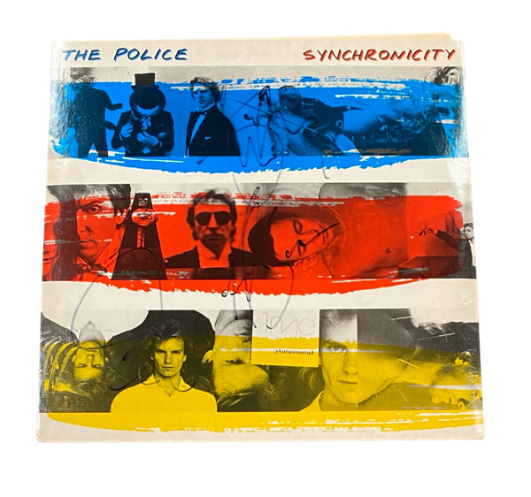 The Police “Synchronicity” Album Cover Signed by All – All In