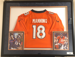 Peyton Manning Bronco's Framed Jersey - All In Autographs